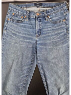 J.Crew 28T Tall Blue Jeans Raw Frayed Hem Classic Denim